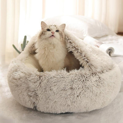 Cats Round Plush Bed - wnkrs