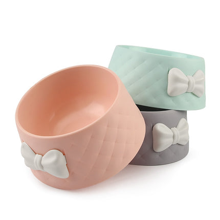 Lovely Bowknot Feeding Bowl - wnkrs