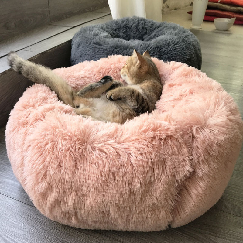Round Plush Soft Bed for Pets