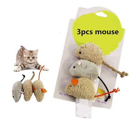 Plush Mouse Cat Toy 3 Pcs Set - wnkrs
