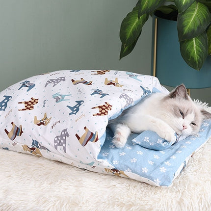 Warm Cat Sleeping Bag with Pillow - wnkrs