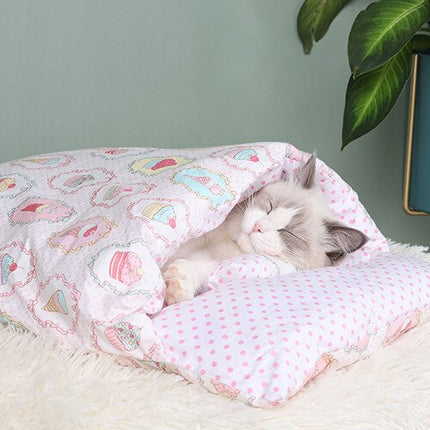 Warm Cat Sleeping Bag with Pillow - wnkrs