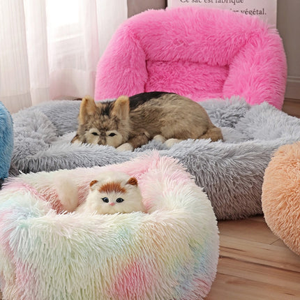 Dogs Long Plush Solid Bed - wnkrs