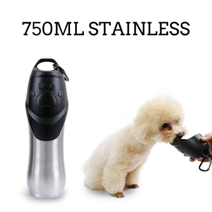 Portable Lock Design Paw Print Travel Dog Water Bottle - wnkrs