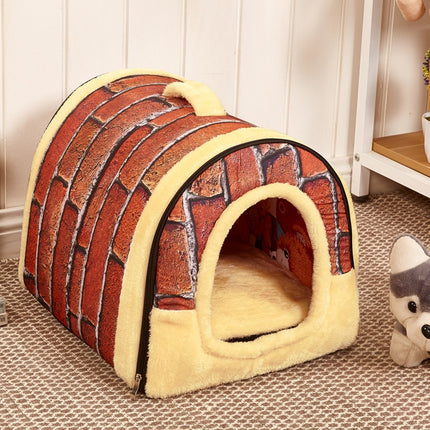 Pet's Collapsible Design Printed Warm Bed - wnkrs
