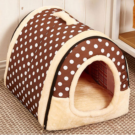 Pet's Collapsible Design Printed Warm Bed - wnkrs