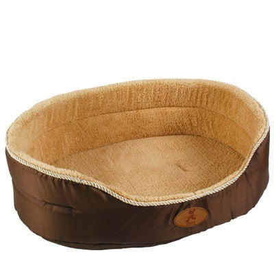 Dog's Soft Plush Bed with Polka Dot Pattern - wnkrs