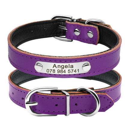 Pet Personalized Leather Collar - wnkrs