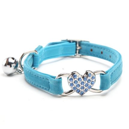 Cats Collar with Bell and Heart-Shaped Decoration - wnkrs