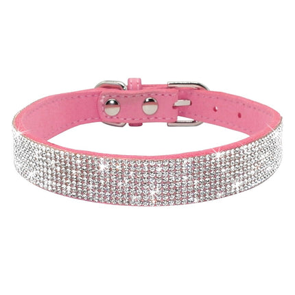 Luxury Rhinestone Leather Pets Collar - wnkrs