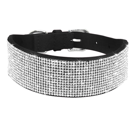Luxury Rhinestone Leather Pets Collar - wnkrs