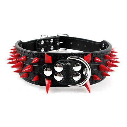 Spiked Leather Dog Collar - wnkrs