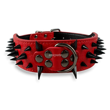 Spiked Leather Dog Collar - wnkrs