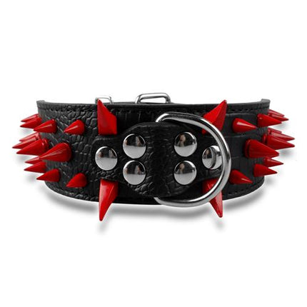 Spiked Leather Dog Collar - wnkrs