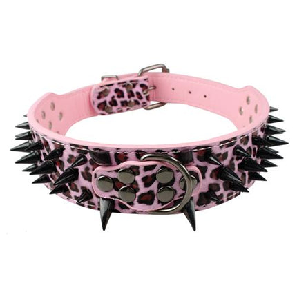 Spiked Leather Dog Collar - wnkrs