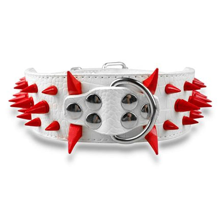 Spiked Leather Dog Collar - wnkrs