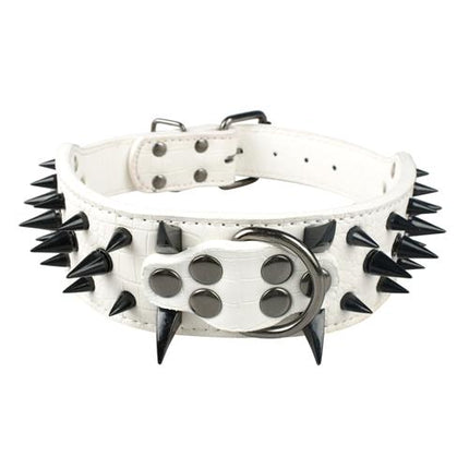 Spiked Leather Dog Collar - wnkrs