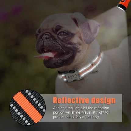 Dog's Striped Reflective Collar - wnkrs