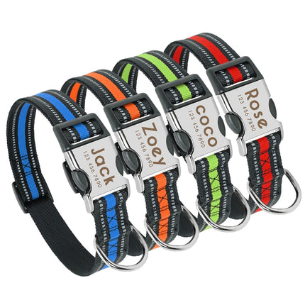 Dog's Striped Reflective Collar - wnkrs