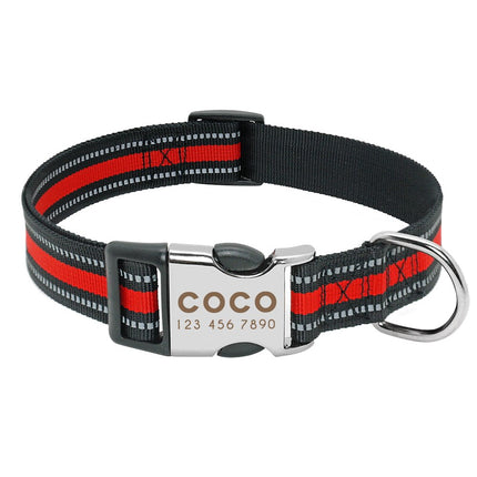 Dog's Striped Reflective Collar - wnkrs