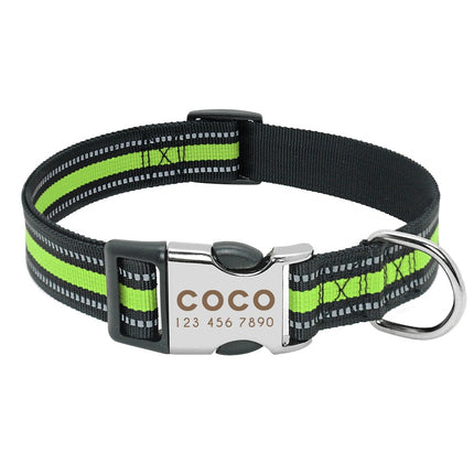 Dog's Striped Reflective Collar - wnkrs