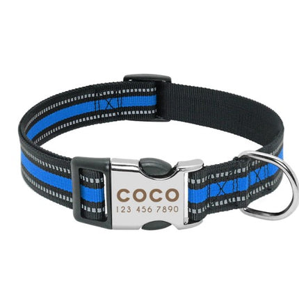 Dog's Striped Reflective Collar - wnkrs