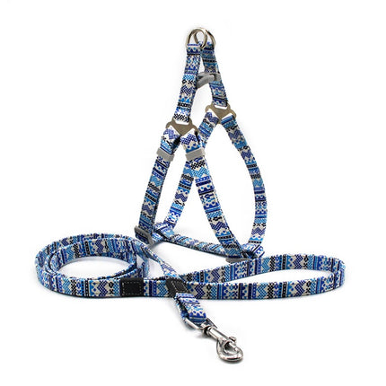 Dog's Boho Print Harness with Leash - wnkrs