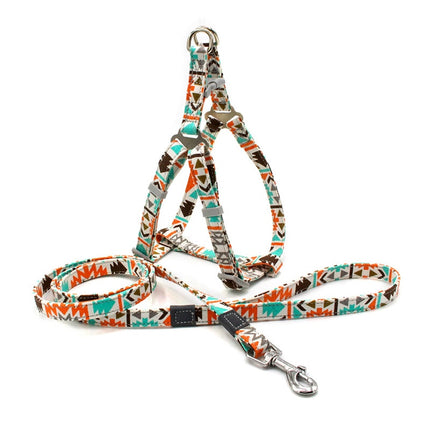 Dog's Boho Print Harness with Leash - wnkrs