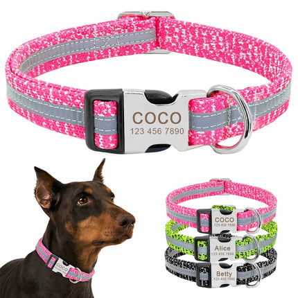 Dog's Reflective Detail Printed Collar - wnkrs