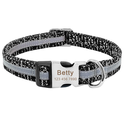 Dog's Reflective Detail Printed Collar - wnkrs
