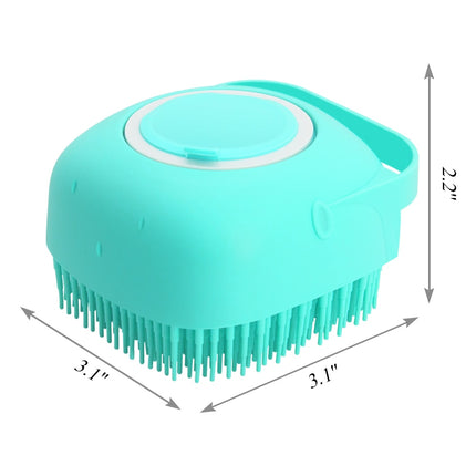Dog Bath Massage Brush with Shampoo Dispenser - wnkrs