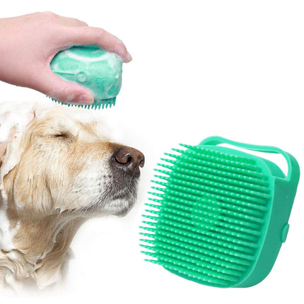 Dog Bath Massage Brush with Shampoo Dispenser - wnkrs