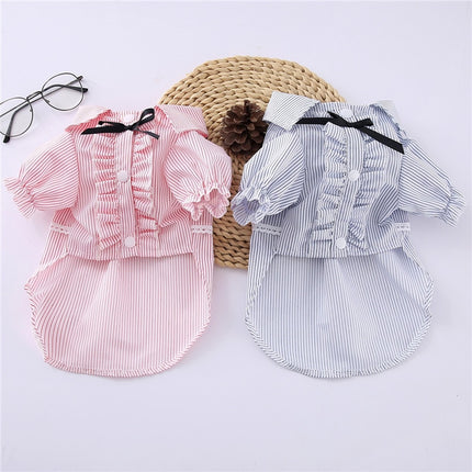 Stripped Cat's Clothes in Blue and Pink - wnkrs