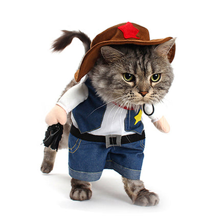 Funny Costume a Cowboy for Cat - wnkrs