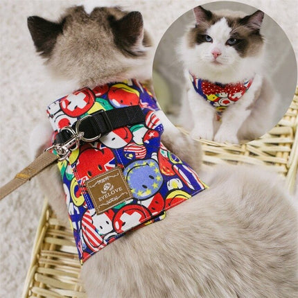 Gentleman Style Cat Harness with Leash - wnkrs
