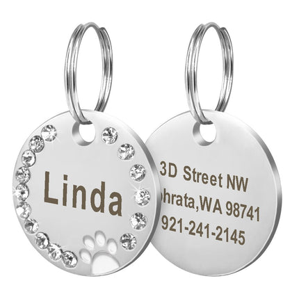 Custom Engraved Stainless Steel Dog Tag - wnkrs