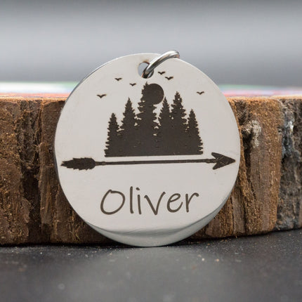 Personalized Engraved Round Dog ID Tag - wnkrs