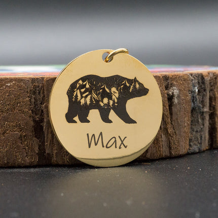 Personalized Engraved Round Dog ID Tag - wnkrs