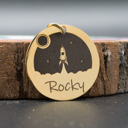 Personalized Engraved Round Dog ID Tag - wnkrs