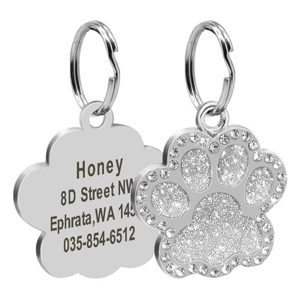 Cat's Crystal Personalized ID Tag - wnkrs