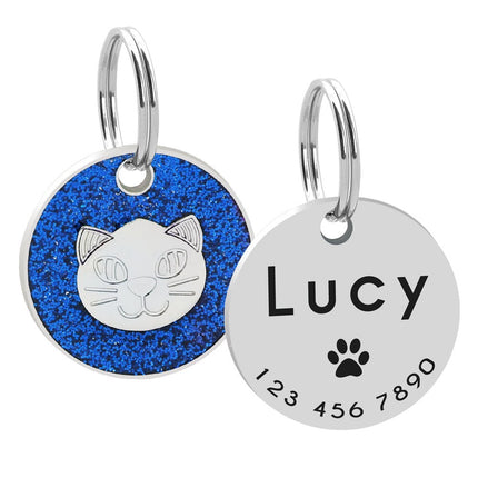 Cat's Crystal Personalized ID Tag - wnkrs
