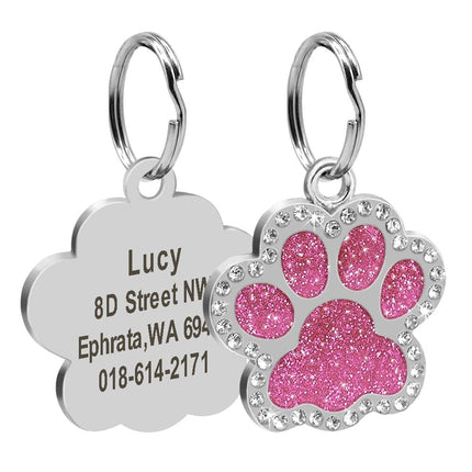 Cat's Crystal Personalized ID Tag - wnkrs