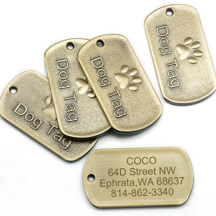 Dog's Vintage Style Personalized ID Tag - wnkrs