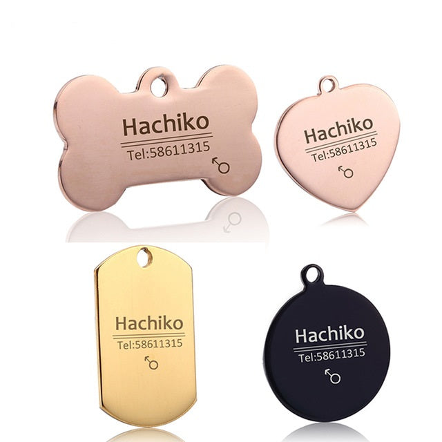 Cute Personalized Steel Pet's Collar Tag