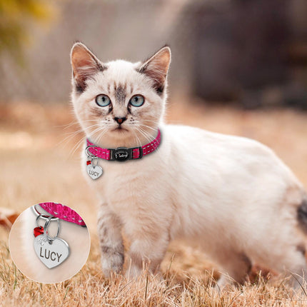 Reflective Kitten Collar with ID Tag - wnkrs
