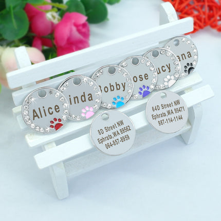 Pet Crystal Frame Customized ID Tag - wnkrs