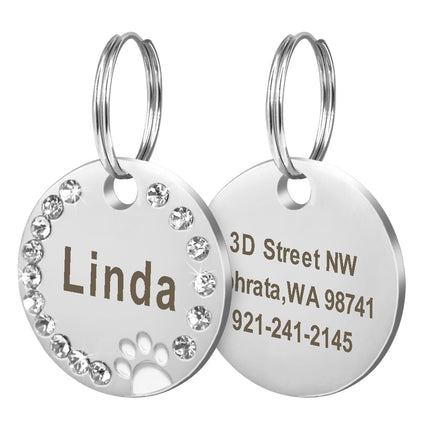 Pet Crystal Frame Customized ID Tag - wnkrs