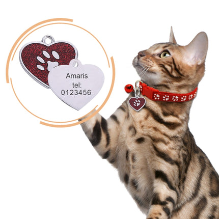 Customized Glittering Cat ID Tag - wnkrs