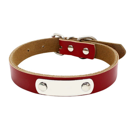 Durable Personalized Genuine Leather Dog's Collar - wnkrs