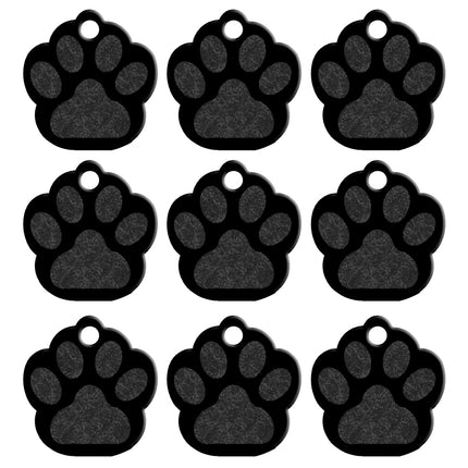 Paw Shaped Metal Dog ID Tags 20 pcs Set - wnkrs